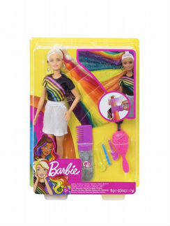 Новая Barbie с радужной причёской оригинал