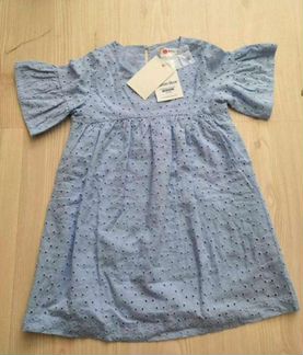 Платье детское с вышивкой Button Blue