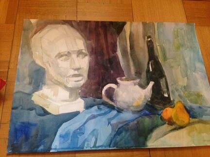 Натюрморт,пейзажи,фигура акварелью