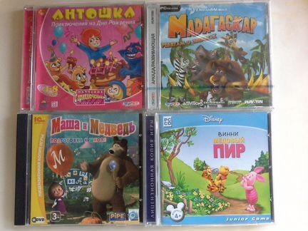Для детей - сказки, песенки, обучающие игры на сд
