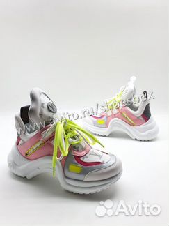 Кроссовки луи виттон неон